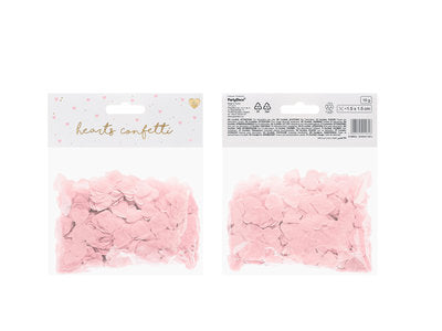 Herzkonfetti Hellrosa – 15 g Seidenpapier‑Konfetti | 1,6 × 1,6 cm | Tischdeko für Hochzeit, JGA, Babyshower & Geburtstag