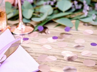 Konfetti Kreise Roségold – 15 g Metallic Tischkonfetti | Ø 2,5 cm | Deko für Hochzeit, JGA, Geburtstag, Babyshower