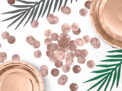Konfetti Kreise Roségold – 15 g Metallic Tischkonfetti | Ø 2,5 cm | Deko für Hochzeit, JGA, Geburtstag, Babyshower