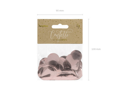 Konfetti Kreise Roségold – 15 g Metallic Tischkonfetti | Ø 2,5 cm | Deko für Hochzeit, JGA, Geburtstag, Babyshower