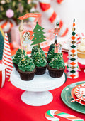 Nussknacker-Kuchenaufsätze 8,5-19 cm - 6 weihnachtliche Cake Topper am Spieß, Tortendeko für Weihnachten und Advent