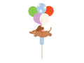 Dackel-Kuchenfigur 9 × 17 cm – Tortenfigur Hund, Farbmix, süße Deko für Kuchen & Torten, Hunde‑Geburtstag/Party
