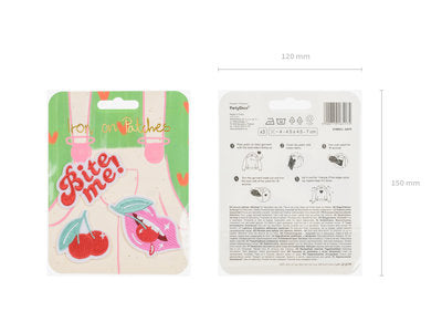 Aufbügelmotive „Bite me“ – 3er Set Patches im Farbmix | Bügelbilder für Kleidung, Jeans & Taschen | 4–4,5 × 4,5–7 cm | DIY , Upcycling