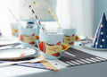 Flugzeug‑Becherdeckel – 6er Set | Aufsätze für Partybecher im Farbmix | DIY, ca. 23 × 9,5 cm (flach) | Kindergeburtstag & Reise‑Mottoparty