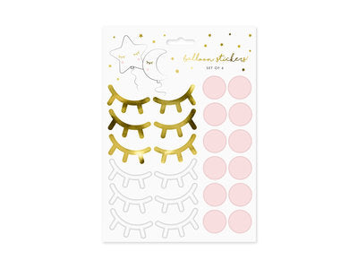 Aufkleber „Party Little Star“ – Augen & Rouge Sticker Set | 12 Stickerpaare | Papier, Farbmix | Deko für Kinderparty, DIY , Basteln
