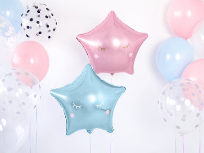 Aufkleber „Party Little Star“ – Augen & Rouge Sticker Set | 12 Stickerpaare | Papier, Farbmix | Deko für Kinderparty, DIY , Basteln