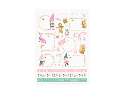 Weihnachtsaufkleber „Wichtel Mix“ – 26 Sticker | Winter und Xmas Motive | Bunte Dekoaufkleber für Geschenke, Karten & Advent