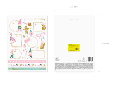 Weihnachtsaufkleber „Wichtel Mix“ – 26 Sticker | Winter und Xmas Motive | Bunte Dekoaufkleber für Geschenke, Karten & Advent