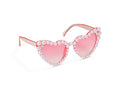 Herzförmige JGA‑Brille mit Perlen – Rosa oder Weiß | Partybrille für JGA, Bridal Shower & Fotos | Herzbrille Accessoire
