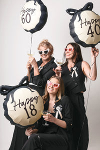 Herzförmige JGA‑Brille mit Perlen – Rosa oder Weiß | Partybrille für JGA, Bridal Shower & Fotos | Herzbrille Accessoire