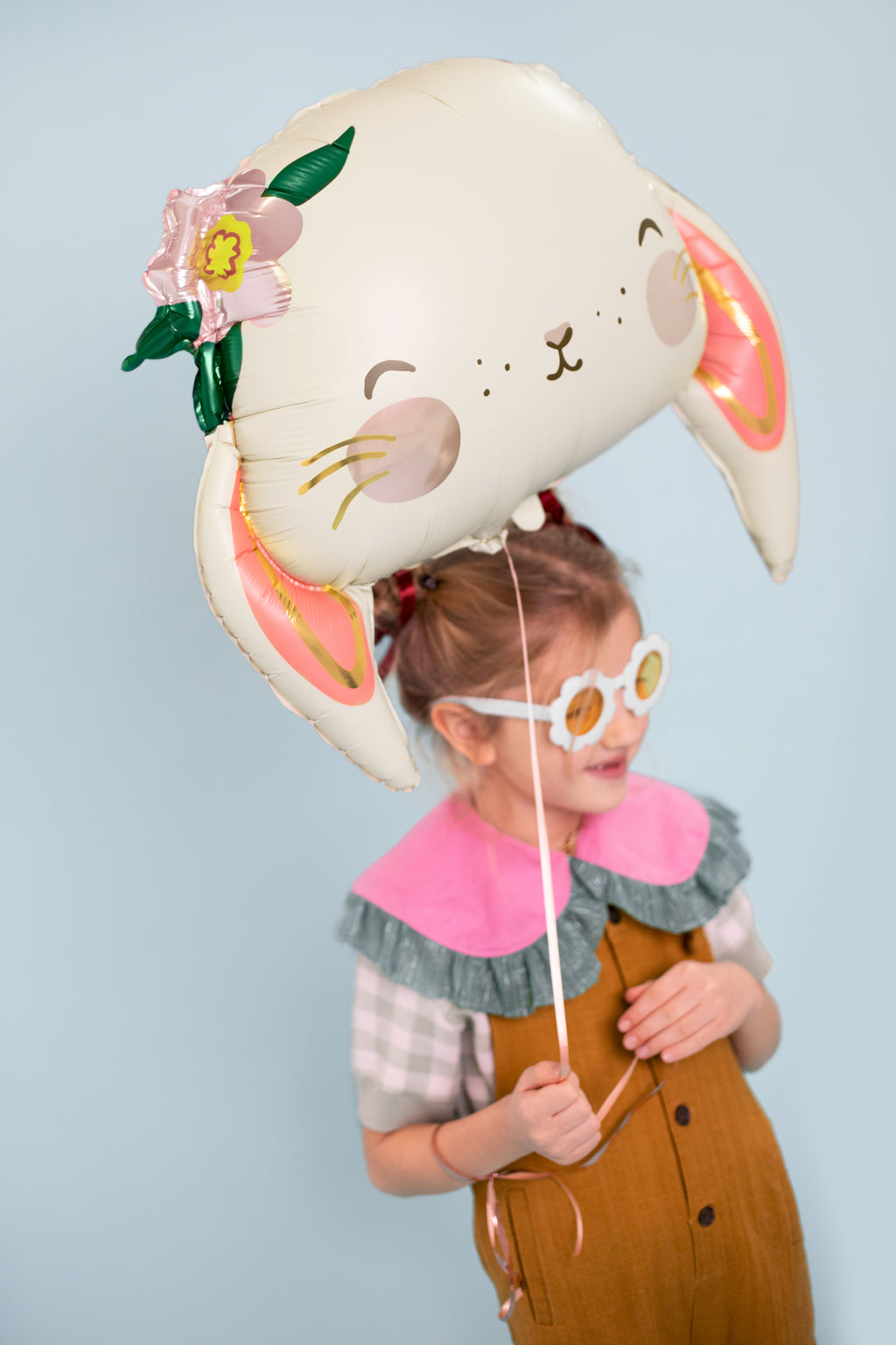 Gänseblümchen‑Brille Weiß – Partybrille mit gelben Gläsern | 13 × 6 × 13 cm | Festival, Sommerparty & Fotos