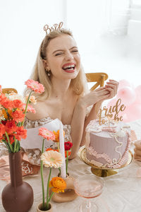 Brautstirnband Roségold – Haarreif „Bride“ aus Metall | JGA Accessoire | Bridal Shower | Eleganter Bride Haarreifen