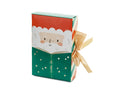 Weihnachtsmann Geschenkbox – 6 × 22,5 × 15 cm | Geschenkverpackung mit goldenem Band | DIY Faltbox, Farbmix
