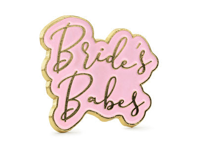 Bride’s Babes Anstecknadel – Goldfarbene Pins | JGA Accessoires | Hochzeitscrew Pins | 3,5 × 2–3 cm