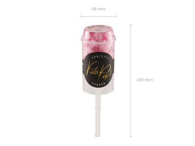 Push Pop Konfetti – Rosamix (Hellrosa & Dunkelrosa) | Party‑Konfetti im Pop‑Behälter | Ø 8 mm | Hochzeit, JGA, Geburtstag