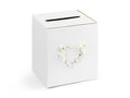 Briefumschlagbox „Cards“ – Weiße Kartenbox mit goldener Aufschrift | 24 × 24 × 24 cm | Hochzeit, Geburtstag, Taufe, Geldgeschenke