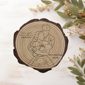 Gravierte Holzscheibe Hochzeit – personalisiert mit Namen & Datum – rustikale Hochzeitsdeko – Geschenk für Brautpaar – Ringträger Holz