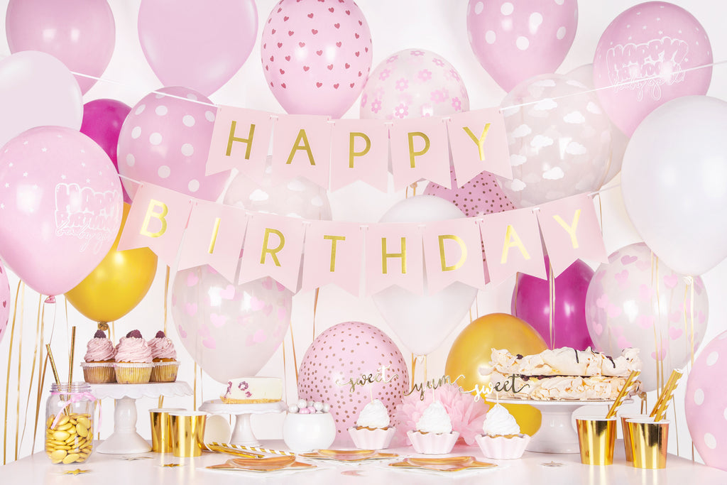 Luftballons „Wolken“ – 30 cm kristallklar | Starker Latexballon mit weißem Rundum‑Wolkenprint | 50er Pack