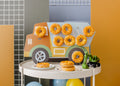 LKW‑Donut‑Wand – 61 × 37,5 cm | Donut Wall im Truck‑Design mit 10 Dübeln | Selbstmontage für Kindergeburtstag & Party