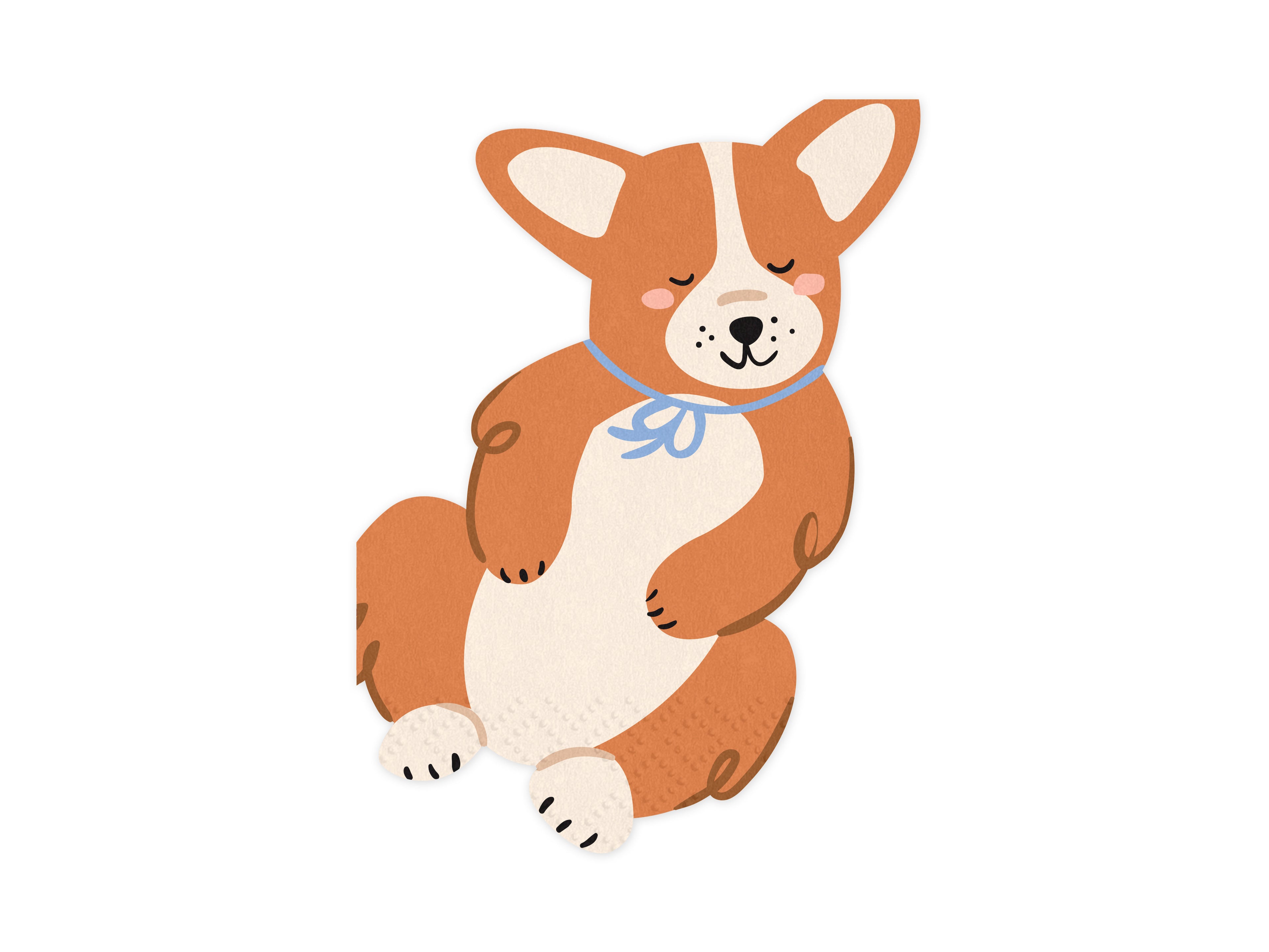 Servietten „Corgi“ – 12er Set | Papierservietten in Corgi‑Form | 11 × 15 cm (gefaltet), 22,5 × 30 cm (offen) | Hunde‑Mottoparty & Kindergeburtstag