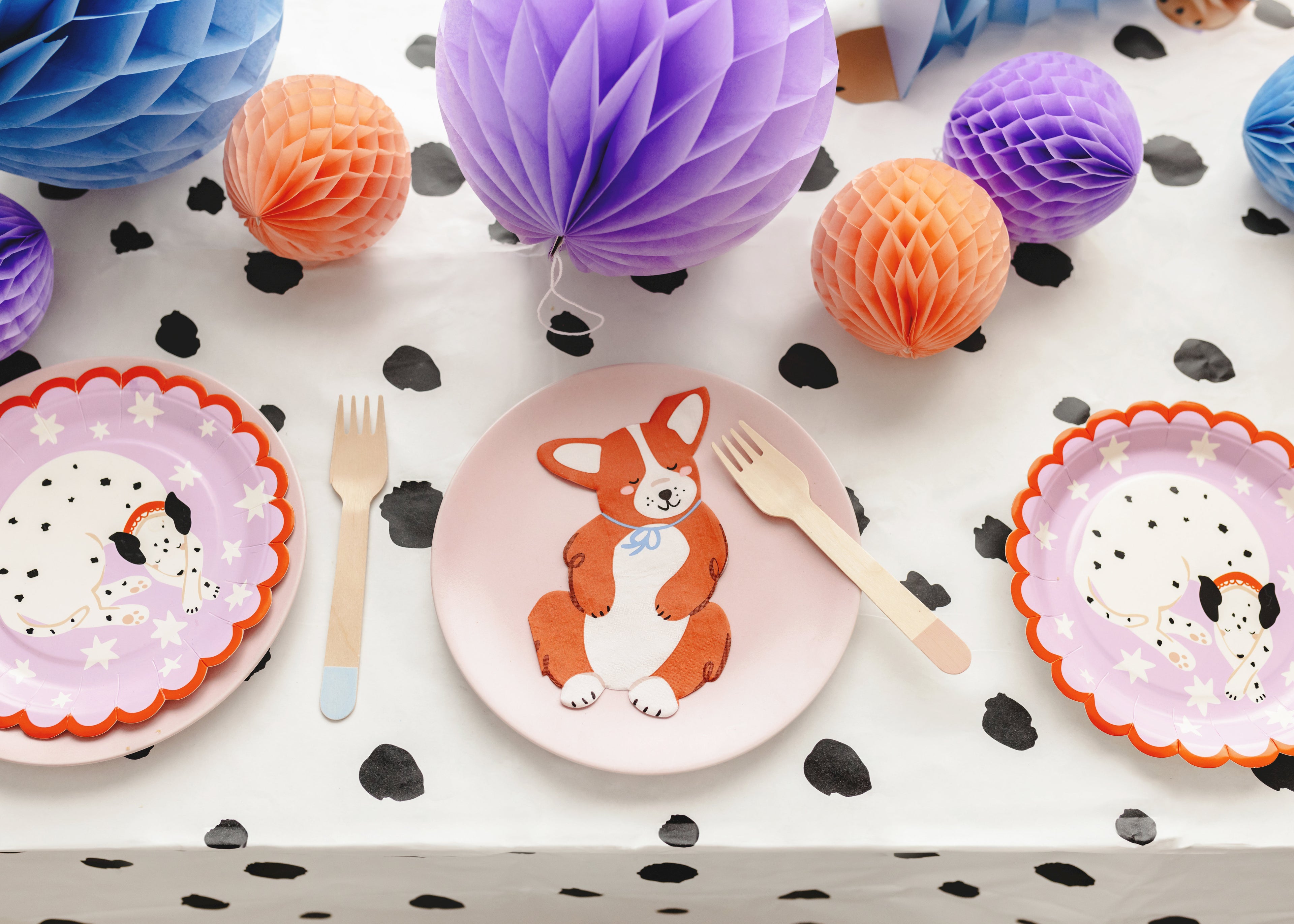 Servietten „Corgi“ – 12er Set | Papierservietten in Corgi‑Form | 11 × 15 cm (gefaltet), 22,5 × 30 cm (offen) | Hunde‑Mottoparty & Kindergeburtstag