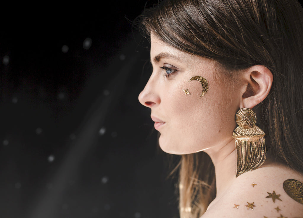 Silvester Tattoos – 10er Set temporäre Party‑Tattoos | Gold & Schwarz Mix | Neujahr, Countdown, Partydeko