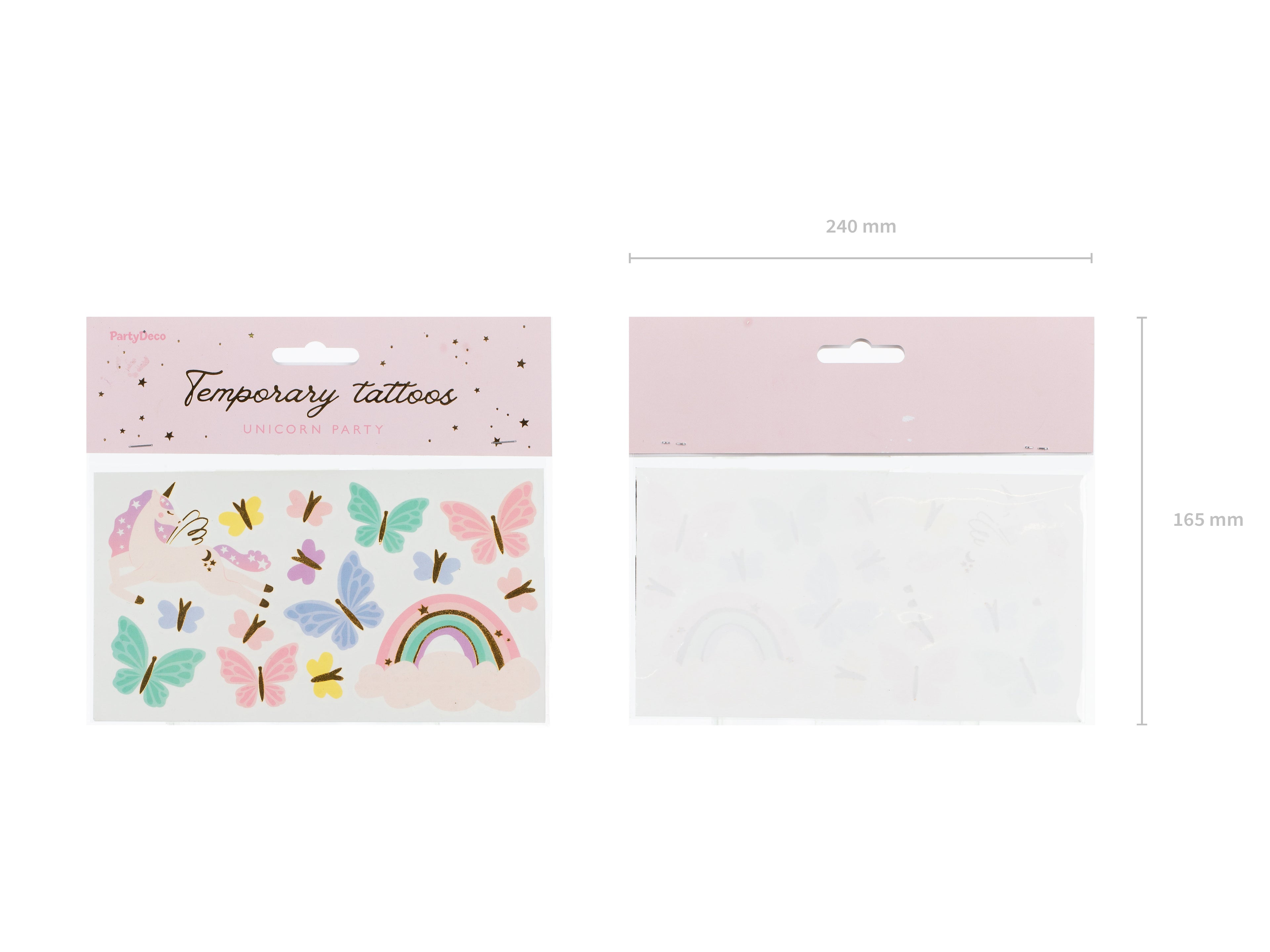Einhorn‑Tattoos – 15er Set temporäre Kinder‑Tattoos | Bunter Unicorn‑Mix für Geburtstag, Mitgebsel & Party