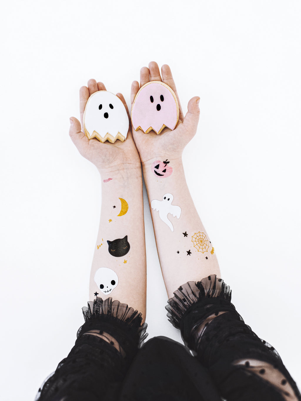 BUH! Halloween-Tattoos für Kinder - 12 temporäre Tattoos mit verschiedenen Gruselmotiven, Mitgebsel für Halloweenparty