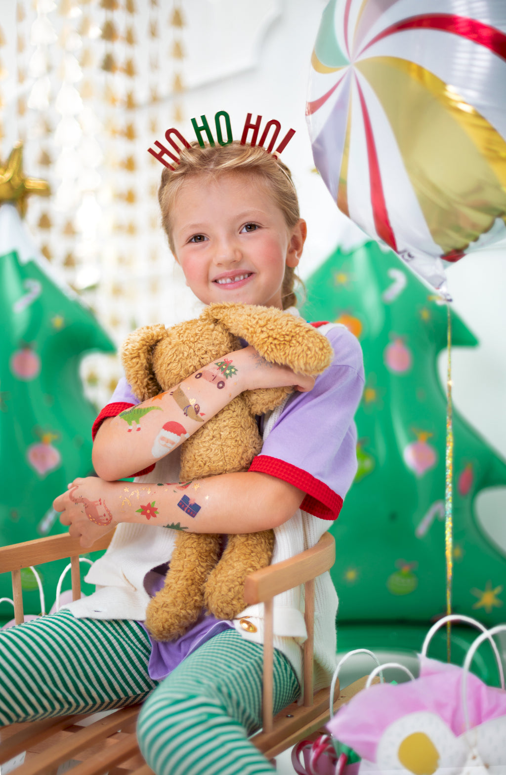 Ho Ho Ho! Weihnachts-Tattoos für Kinder - 13 temporäre Tattoos mit bunten Weihnachtsmotiven, Mitgebsel für Advent und Weihnachtsfeier