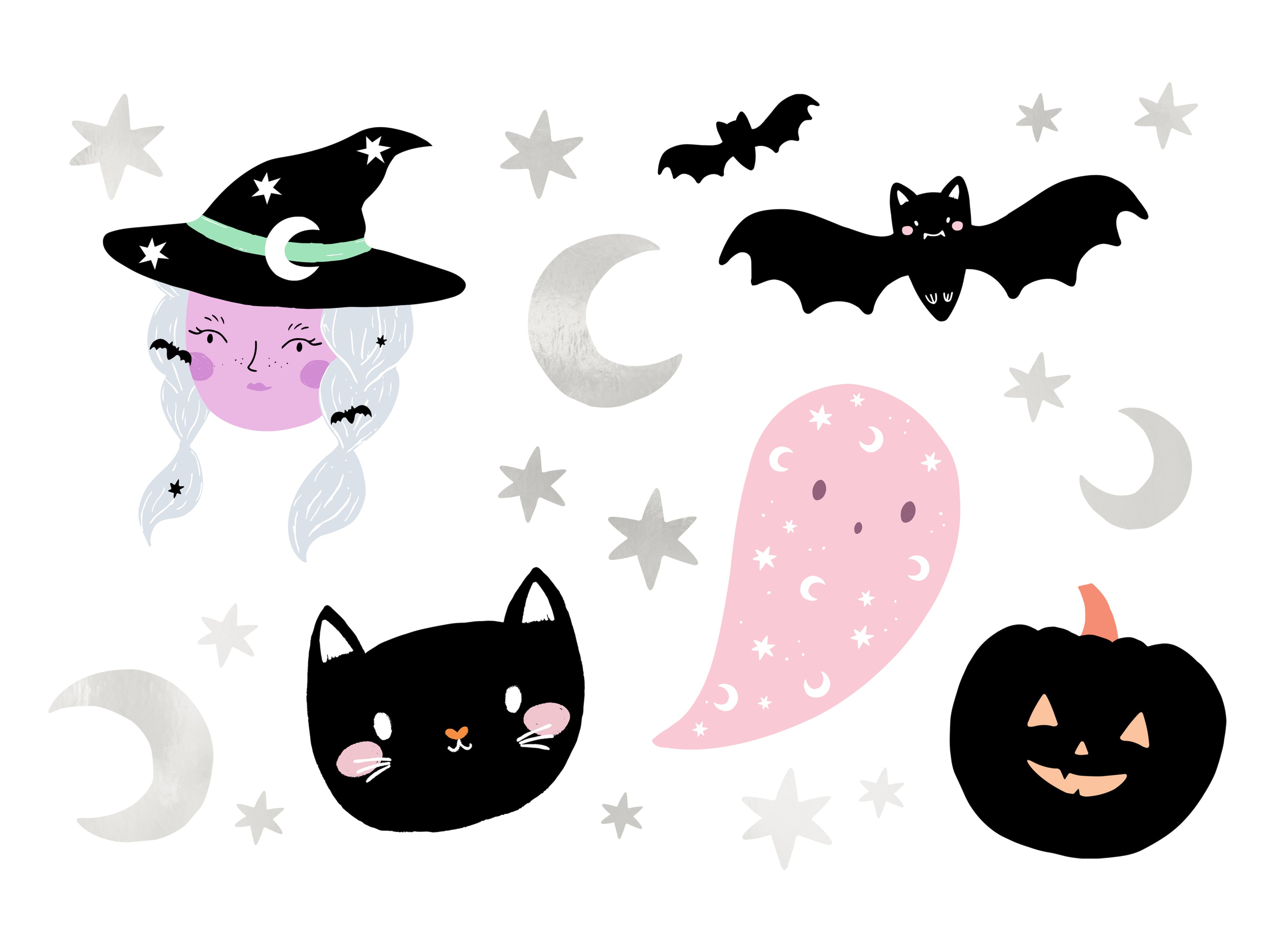 Halloween‑Temporärtattoos – 20er Set | Bunter Mix gruseliger Motive | Einfache Anwendung für Kinder & Erwachsene