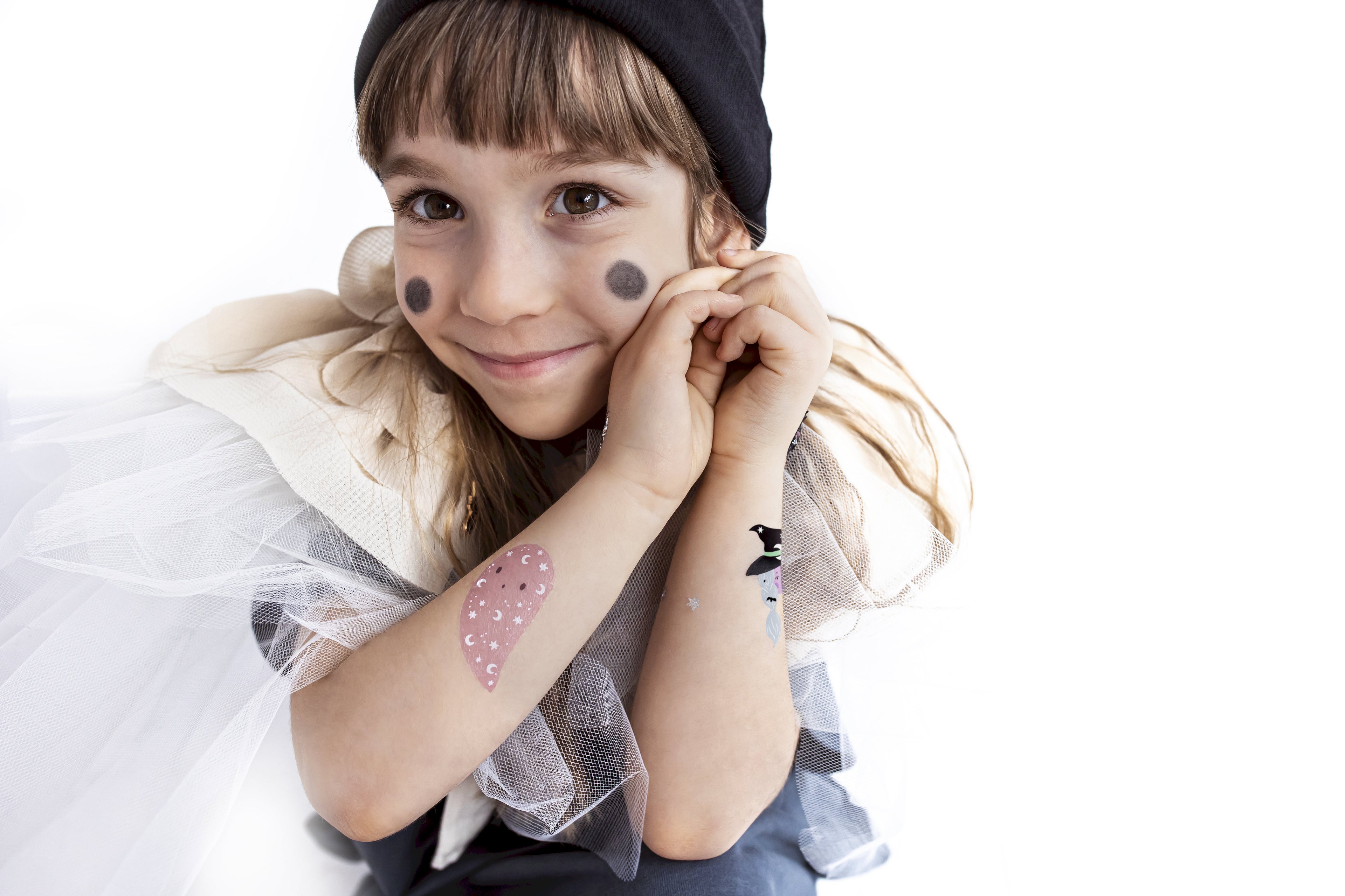 Halloween‑Temporärtattoos – 20er Set | Bunter Mix gruseliger Motive | Einfache Anwendung für Kinder & Erwachsene
