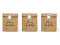 Weihnachtsgeschenktüten aus Kraftpapier – 3er Set inkl. Aufkleber | 25 × 11 × 27 cm | Geschenk‑ & Mitgebseltüten, Xmas Verpackung,Nachhaltig