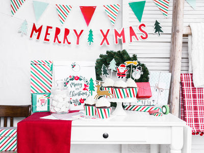 Weihnachtsgeschenktüten aus Kraftpapier – 3er Set inkl. Aufkleber | 25 × 11 × 27 cm | Geschenk‑ & Mitgebseltüten, Xmas Verpackung,Nachhaltig