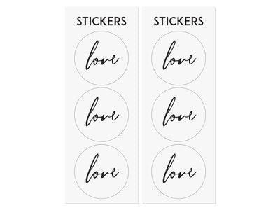 Kraftpapiertüten für Süßigkeiten – 6 Geschenk- & Mitgebsel-Tüten inkl. „Love“-Aufkleber | 8 × 18 × 6 cm | Party, Hochzeit, Gastgeschenke