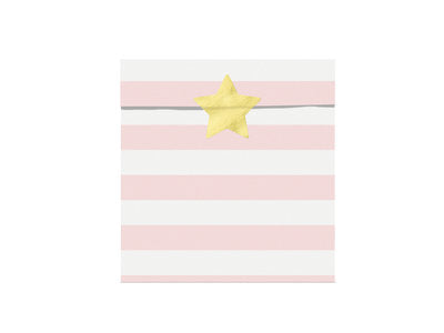Süßigkeitentüten Hellrosa – 6 Mitgebseltüten inkl. Aufkleber | 13 × 14 cm | Partybags für Kindergeburtstag, Babyshower & Geschenke
