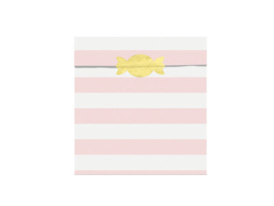 Süßigkeitentüten Hellrosa – 6 Mitgebseltüten inkl. Aufkleber | 13 × 14 cm | Partybags für Kindergeburtstag, Babyshower & Geschenke