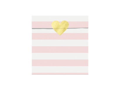 Süßigkeitentüten Hellrosa – 6 Mitgebseltüten inkl. Aufkleber | 13 × 14 cm | Partybags für Kindergeburtstag, Babyshower & Geschenke