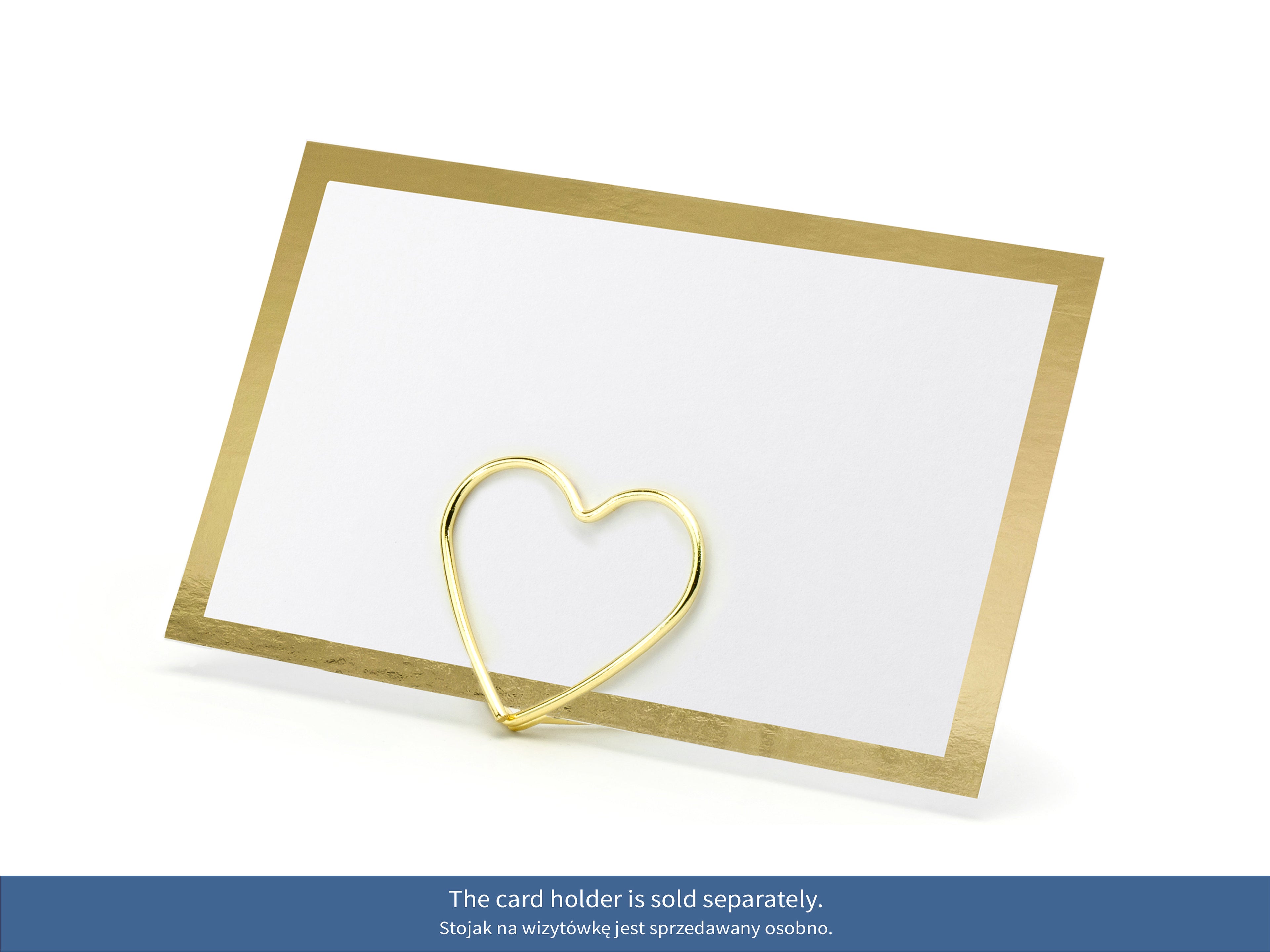 Tischkarten Weiß mit Goldrand – 10er Set | Platzkarten 9,5 × 5,5 cm für Hochzeit, Gala & Festtafel