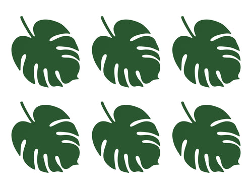 Aloha Tischkarten „Monstera“ – 6er Set | Grün, 14,5 × 11 cm | Tropische Platzkarten für Sommerparty & Hochzeit