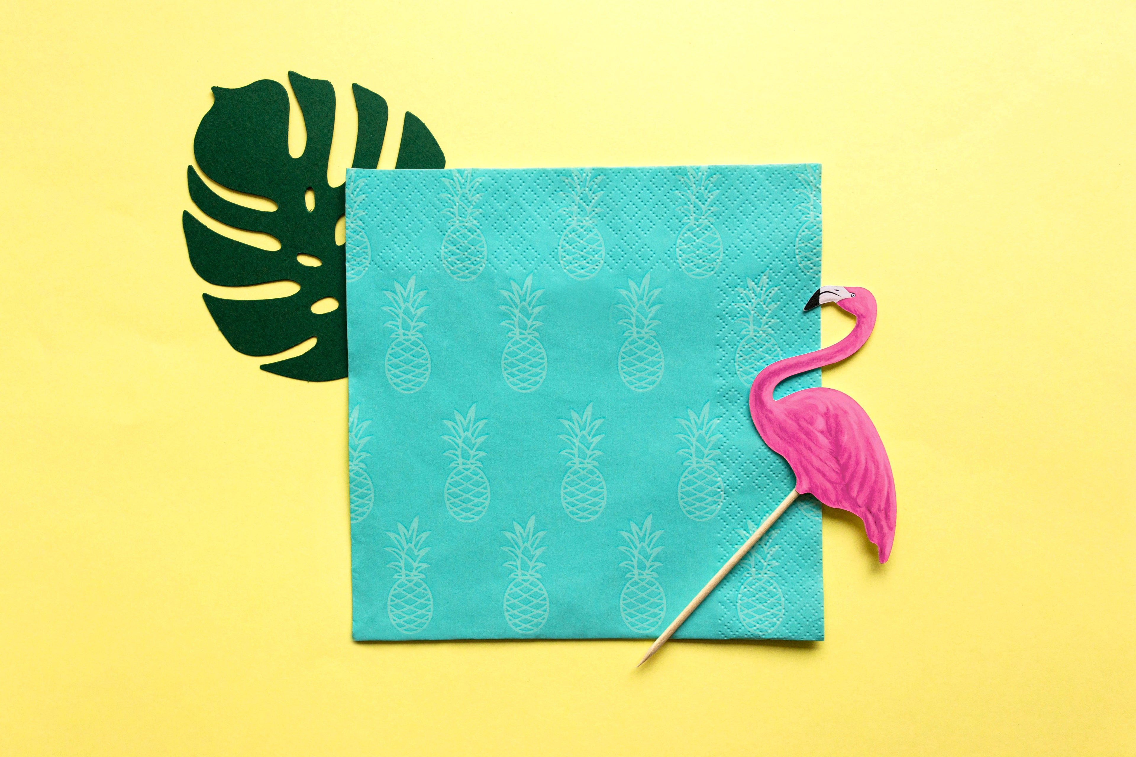 Aloha Tischkarten „Monstera“ – 6er Set | Grün, 14,5 × 11 cm | Tropische Platzkarten für Sommerparty & Hochzeit