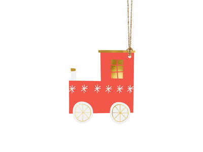 Geschenkanhänger „Zug“ – 12‑teiliges Set | Bunte Anhänger aus Papier+goldene Schnur | Zug‑Motiv, Mix | Geschenkverpackung & Kindergeburtstag