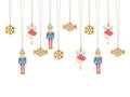Geschenkanhänger „Nussknacker“ – 12‑teiliges Set | Weihnachts‑Tags aus Papier + 2,5 m goldene Schnur | Bunter Mix | 4 Designs