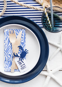 Geschenkanhänger „Ahoy“ – maritimes Set | 12 Tags in gemischten Mustern + 2 m Schnur | Geschenkverpackung,Party,Kindergeburtstag