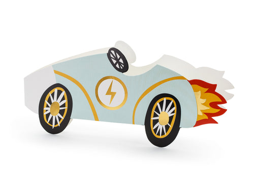 Auto‑Einladungen – 6er Set | Karten in Autoform inkl. Umschlägen | 18,8 × 8,4 cm | Kindergeburtstag & Renn‑Mottoparty