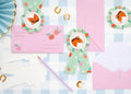 Pferde‑Einladungskarten – Cotillion‑Form, 16,5 × 19,5 cm | 6 Karten inkl. Umschlägen | Kindergeburtstag & Reit‑Mottoparty