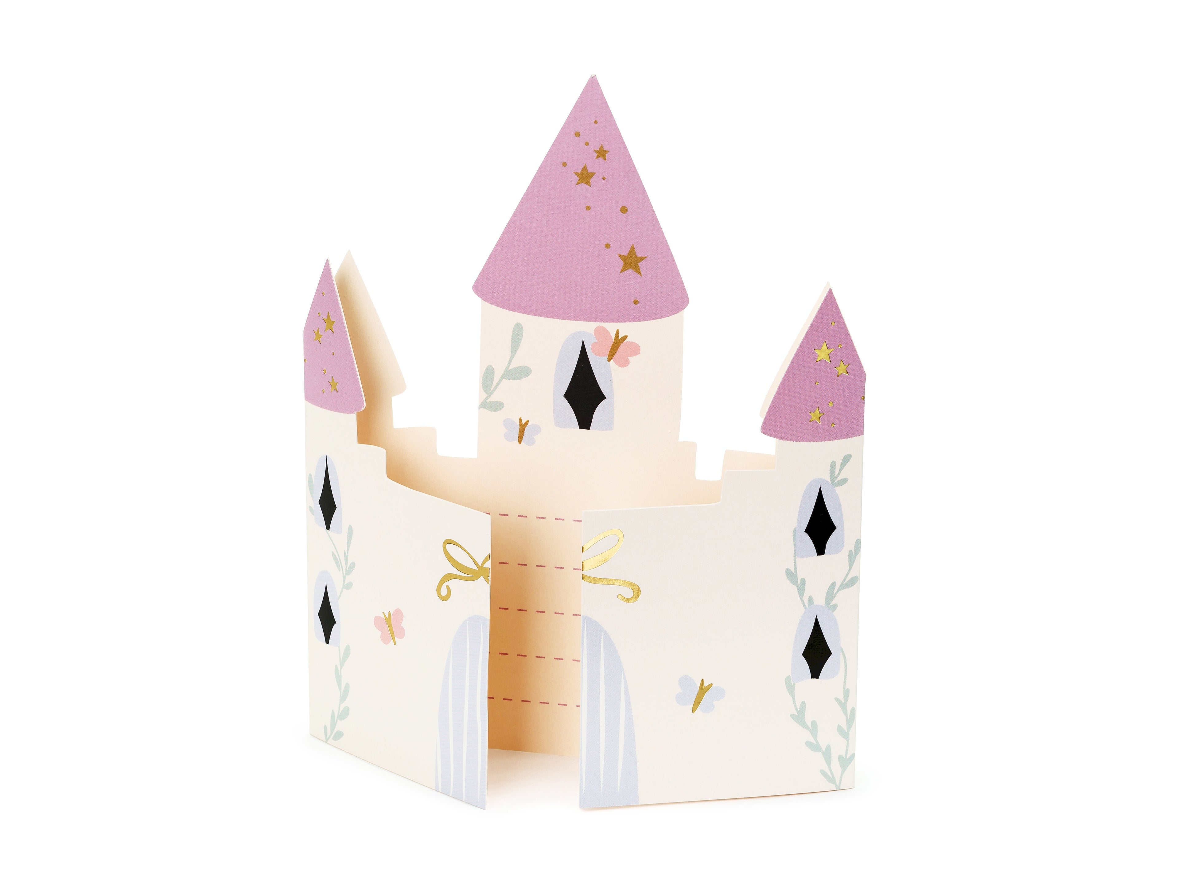 Einladungen Schloss‑Motiv – 6 Karten zum Ausfüllen inkl. Umschlägen | 12,5 × 15,5 cm | Prinzessinnen‑ & Kindergeburtstag