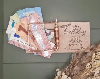 Geldgeschenk Mäusefalle – originelle Geldgeschenkverpackung – witziges Geldgeschenk Geburtstag – Geschenkidee "etwas Mäuse für dich"
