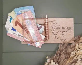 Money Gift Mousetrap - Original Money Gift Packaging - Funny Birthday Money Gift - Gift Idea "Some 'Mice' for You"
