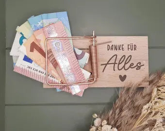 Geldgeschenk Mäusefalle – originelle Geldgeschenkverpackung – witziges Geldgeschenk Geburtstag – Geschenkidee "etwas Mäuse für dich"