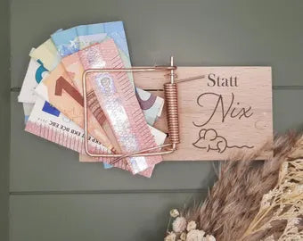 Geldgeschenk Mäusefalle – originelle Geldgeschenkverpackung – witziges Geldgeschenk Geburtstag – Geschenkidee "etwas Mäuse für dich"